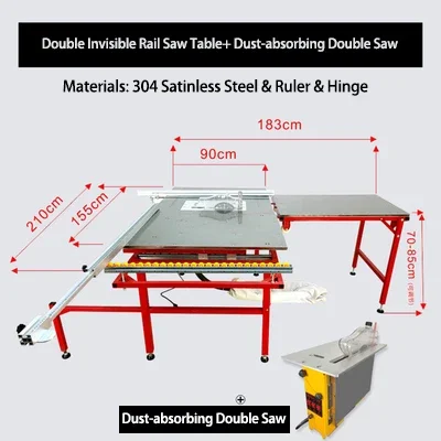 Schiebe tischs pilsge Staubfreie Säge Maschinen platten handege Tischs ch neiden zum Holz schneiden