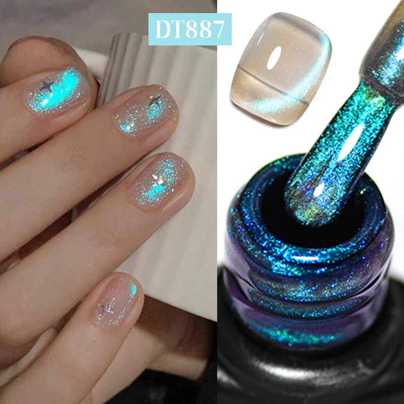 MEET ACROSS 9 Auroras Кот магнитный гель маникюрный костюм 7 мл полупостоянный лак