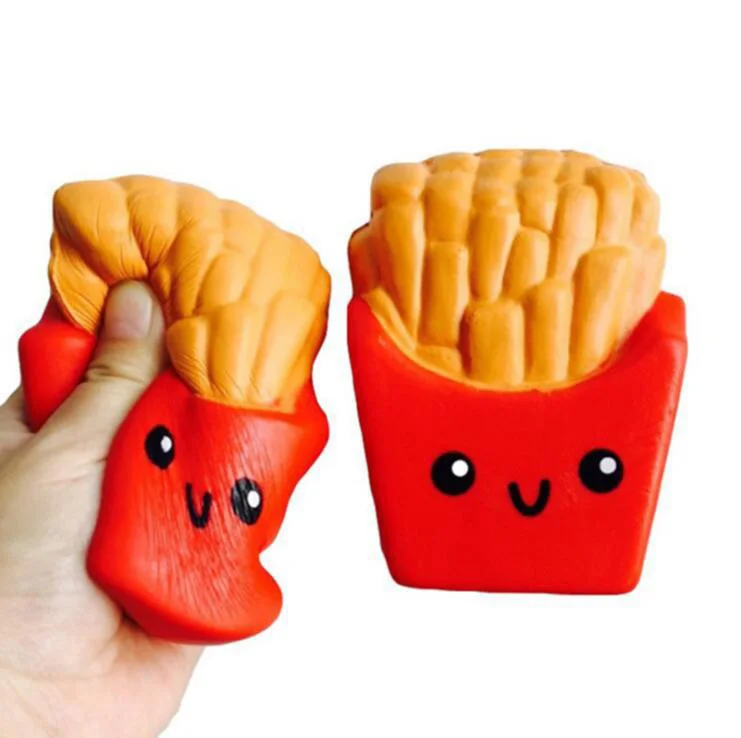 

Cute French Fries Slow Rising Squeeze Toy New Fashion Squishy Simulation Bread Cake Scented Stress Relief For Kid Birthday Gift