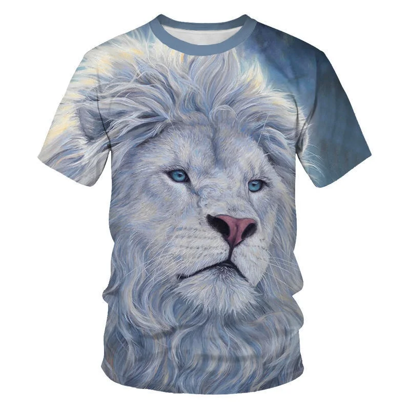 

Summer Fashion Men's 3D Animal Print T-shirt Plus Size Short-sleeved tee