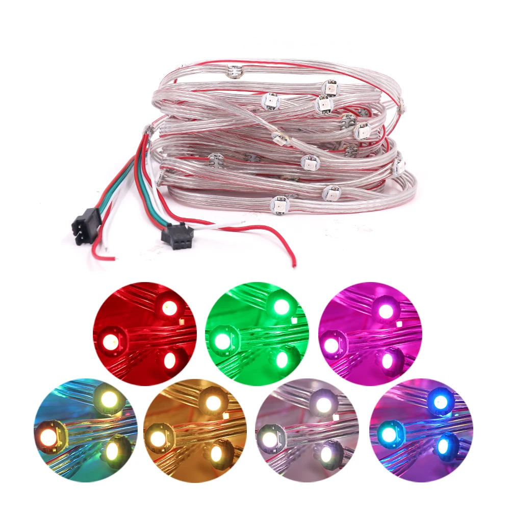 

50leds/pc WS2812B RGB SK6812 WWA RGBWW RGBCW RGBNW Chip LED Strip 5V LED String Party Christmas Lights Decoration