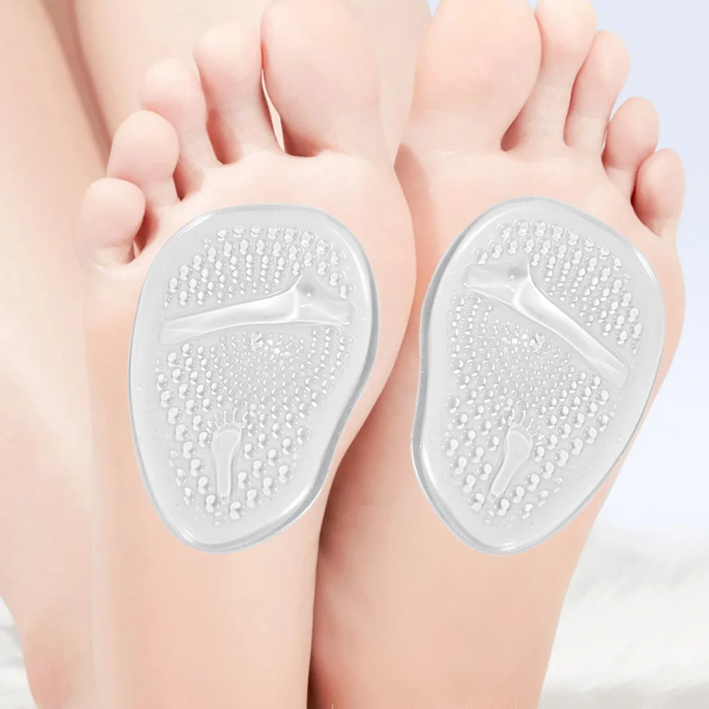 12 Pcs Insoles Ladies High Heel Shoe Insole Female Half Pad Reduces Friction Pain Silicone Forefoot Pad Anti-skid Foot Care Pads