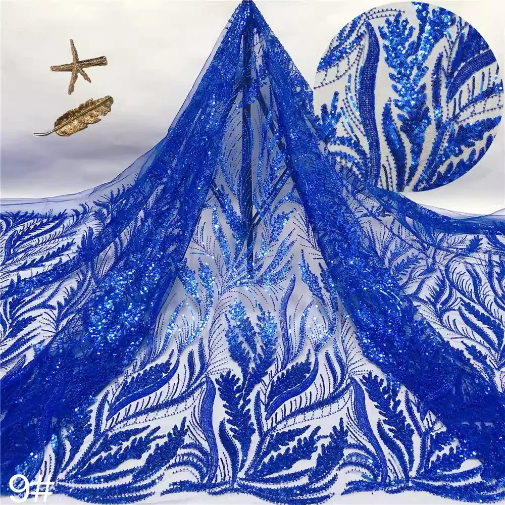 Новинка Лидер продаж кружевная сетчатая вышитая ткань с вышивкой жемчужинами и