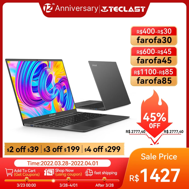 Ультратонкий ноутбук Teclast F15 Plus 2 1 65 кг 15 6 дюйма 1920x1080 Windows 10 Intel Gemini Lake Refresh 8 ГБ ОЗУ 256
