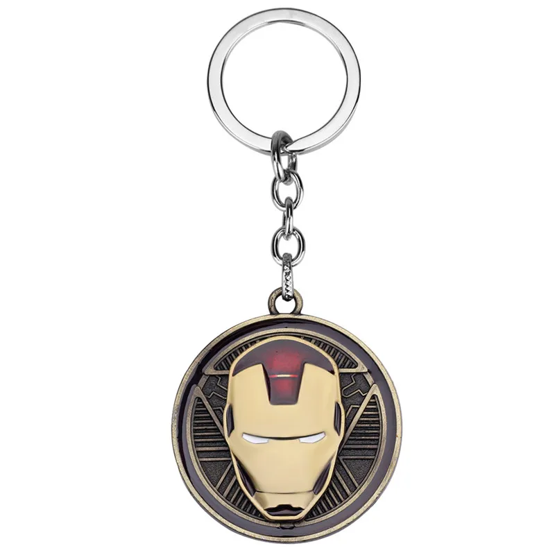 

Avengers Iron Man Helmet Keychain Metal Rotatable Keyring Fashion Bag Accessories Car Key Chain