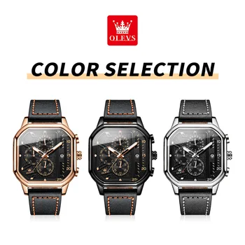 Square Quartz Watches for Men - Waterproof 6