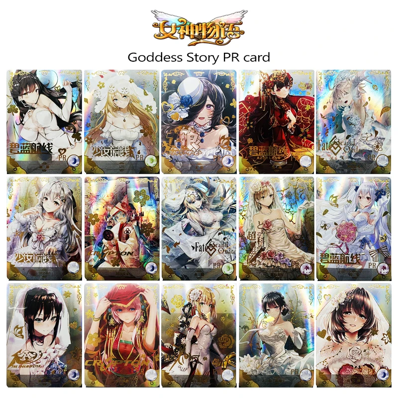 

Goddess Story Miku Anime characters cartoon PR card Bronzing collection Game cards Children's toys Christmas Birthday gifts