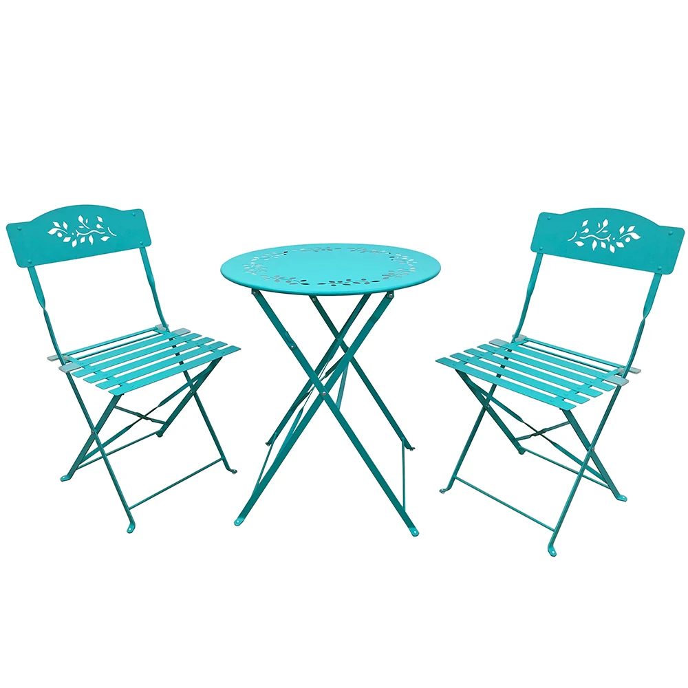 Set Folding Bistro Set Powder-coated Steel With Table