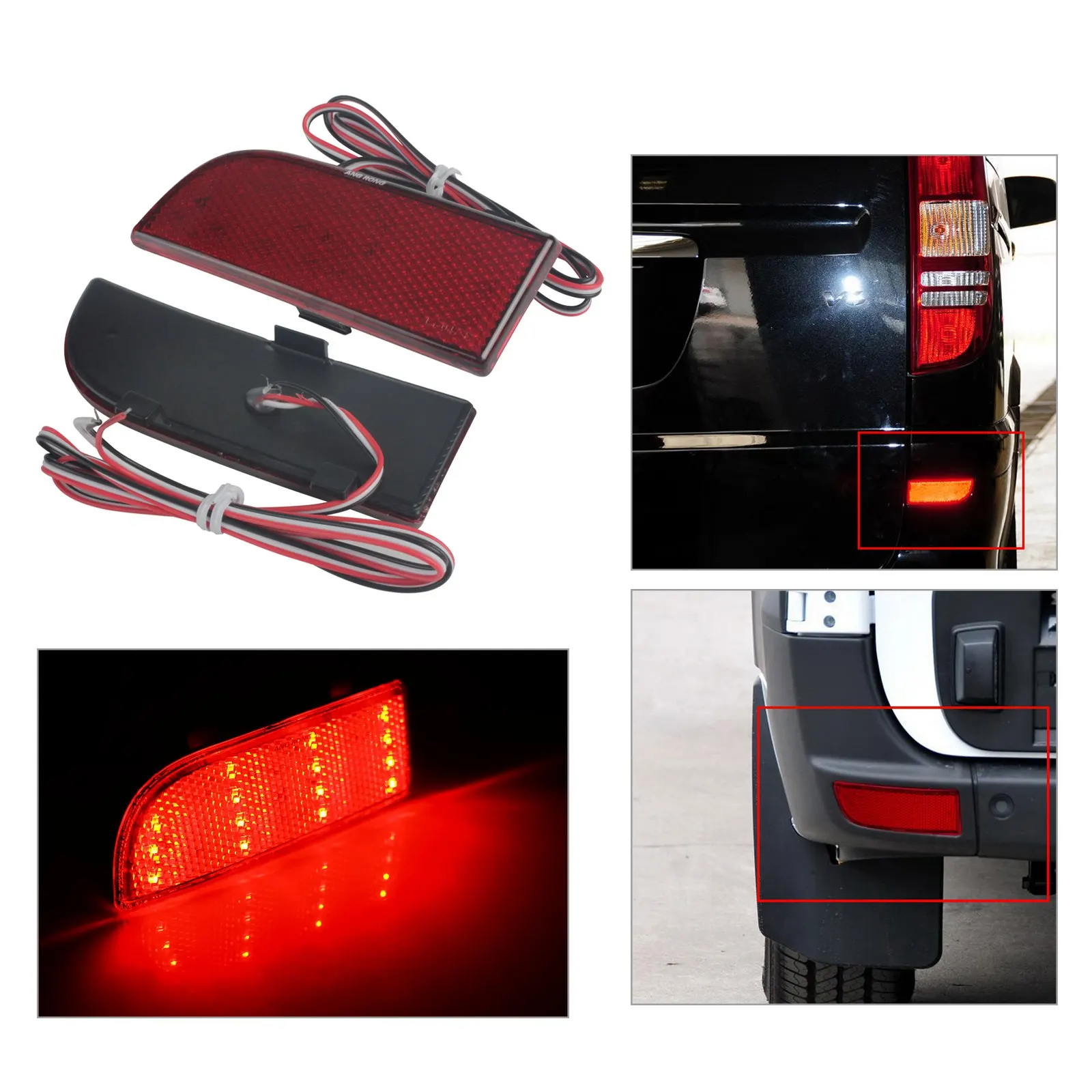 1 пара отражателей заднего бампера светодиодный стоп-сигнал для Mercedes Benz W639 Vito Viano