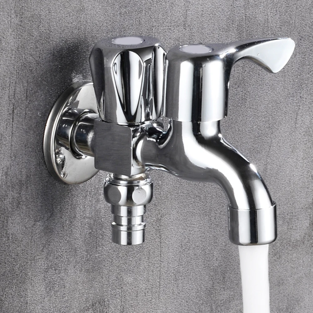 

Washing Machine Faucet Double Water Outlet Mop Pool Brass Tap Outdoor Garden Faucet Bathroom Fixture