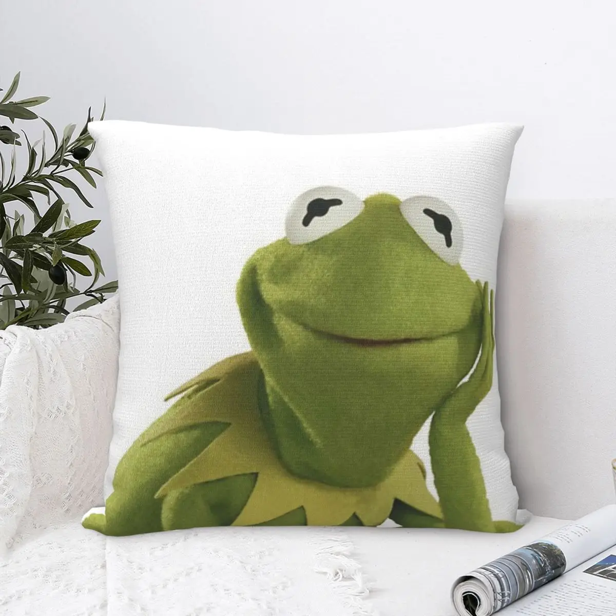 

Kermit The Frog Case Modern Cover Pillowcases For Pillows Cartoon Animation Funny Cute Kids Room The Individuality Interesting