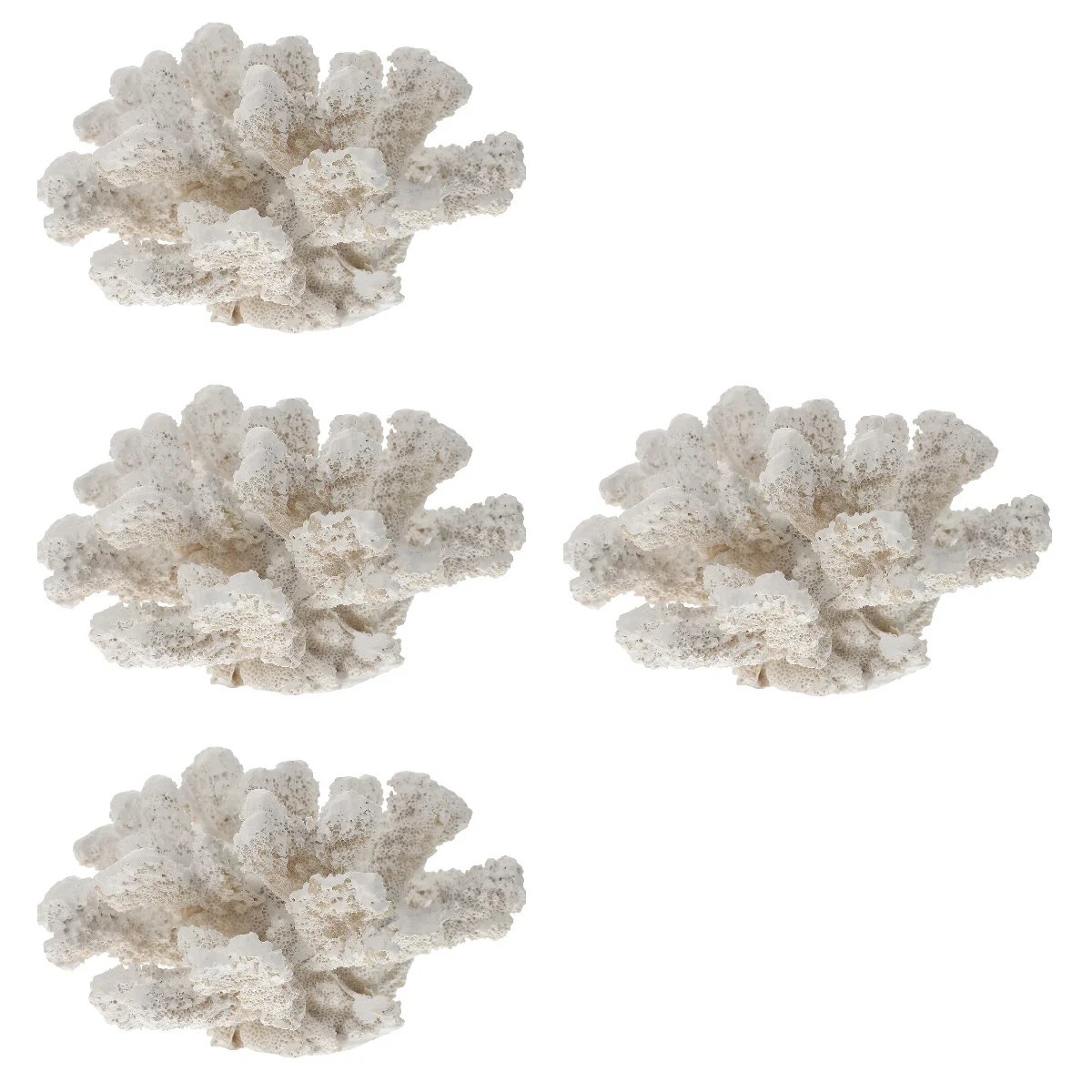

4pcs Fish Coral Figurine Resin Coral Decor Aquarium Coral Decoration Decorative Coral Resin Craft