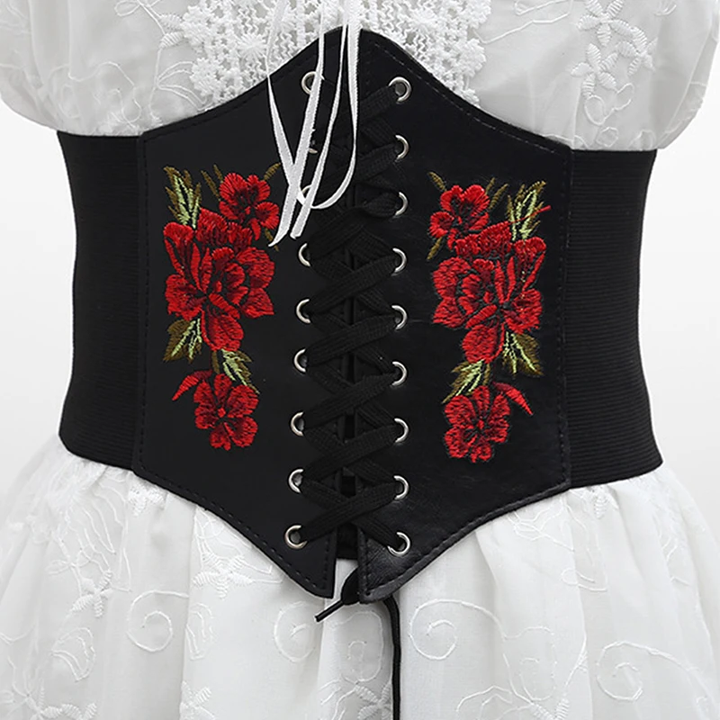 

Corset Wide Belts Pu Leather Slimming Body Waistband for Women Elastic Waist Belts Underbust Waist Cincher Sexy Bridal Corsets