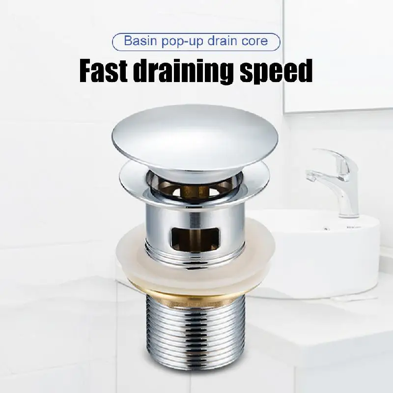 

Pop Up Drain Button Bathroom Sink Plug Drainer Siphon Waste Stopper Wash Basin Faucet Accessory Washbasin Pipe Deodorant Sink