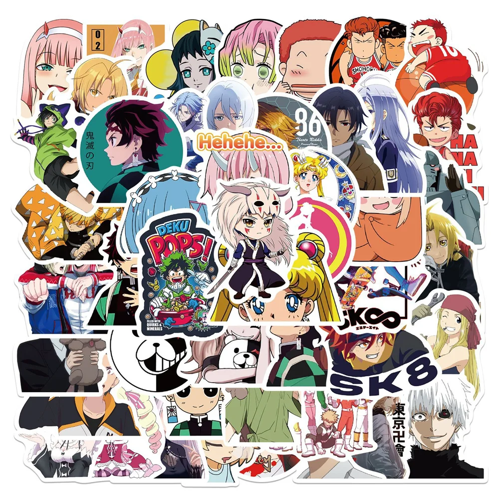 

10/30/50PCS Cartoon Anime Character Collection Graffiti Waterproof Stickers Bicycle Notebook DIY Decorative Stickers Wholesale