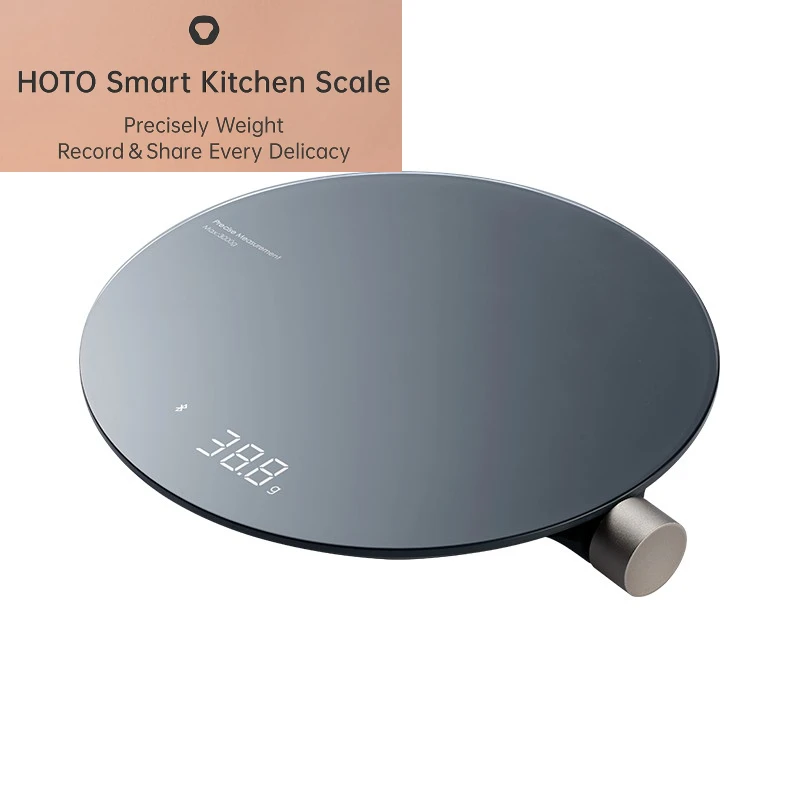 

HOTO Smart Kitchen Scale Bluetooth APP Electronic Scale Food Weighing Measuring Tool LED Digital Display