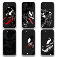 venom black and white sketch art phone case for huawei p20 p30 p40 lite e pro mate 40 30 20 pro p smart 2020