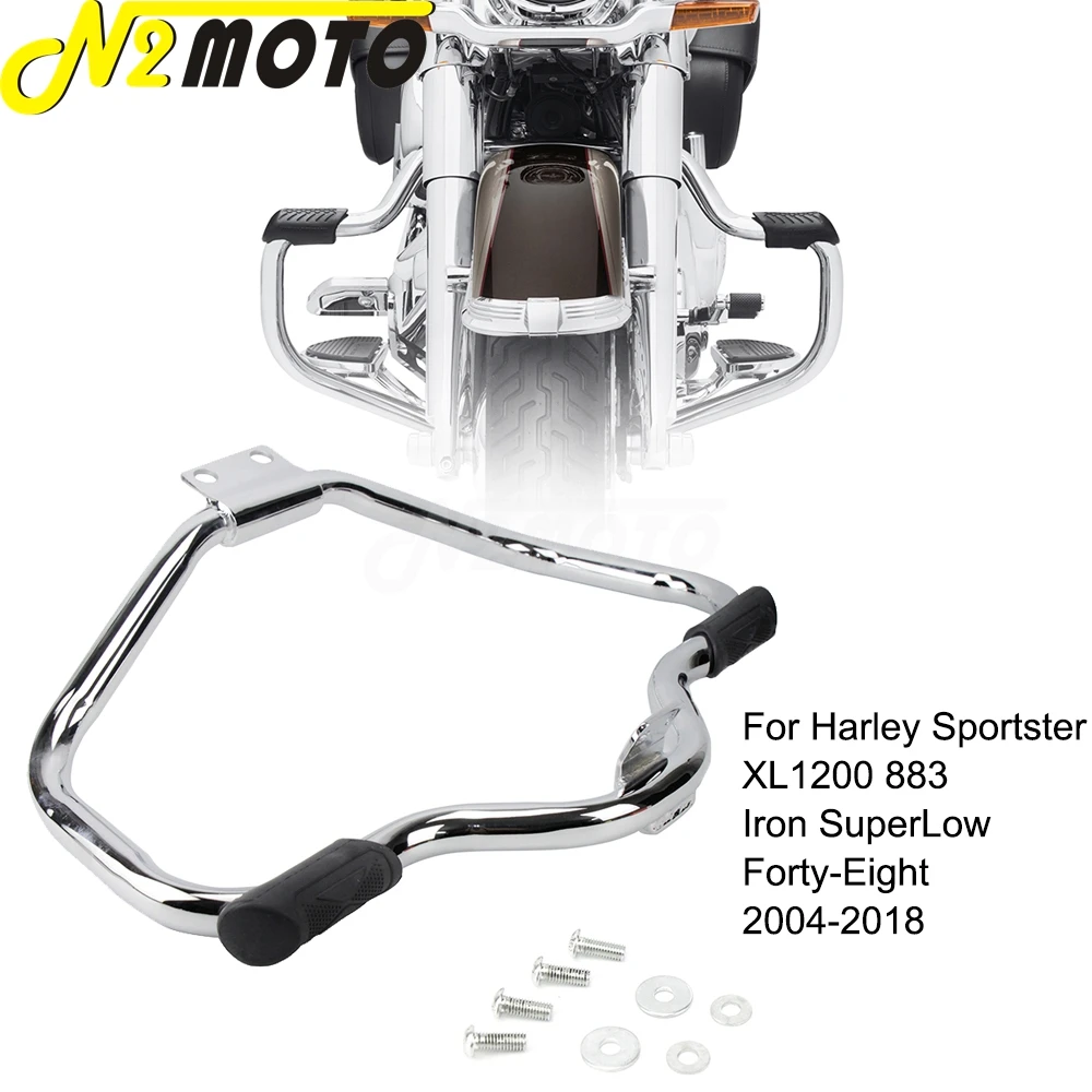 

Chrome Motorcycle Engine Guard Highway Crash Bar For Harley Sportster Roadster Iron XL883 XL1200 XL 72 48 883 1200 2004-2018