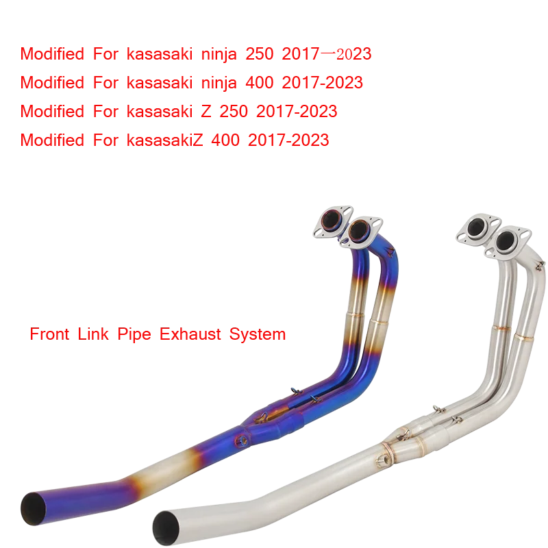 

Motorcycle Delete Replace Front Link Pipe Connet Original Exhaust Silencer System Modified For Ninja250/400 Z250 Z400 2017-2023