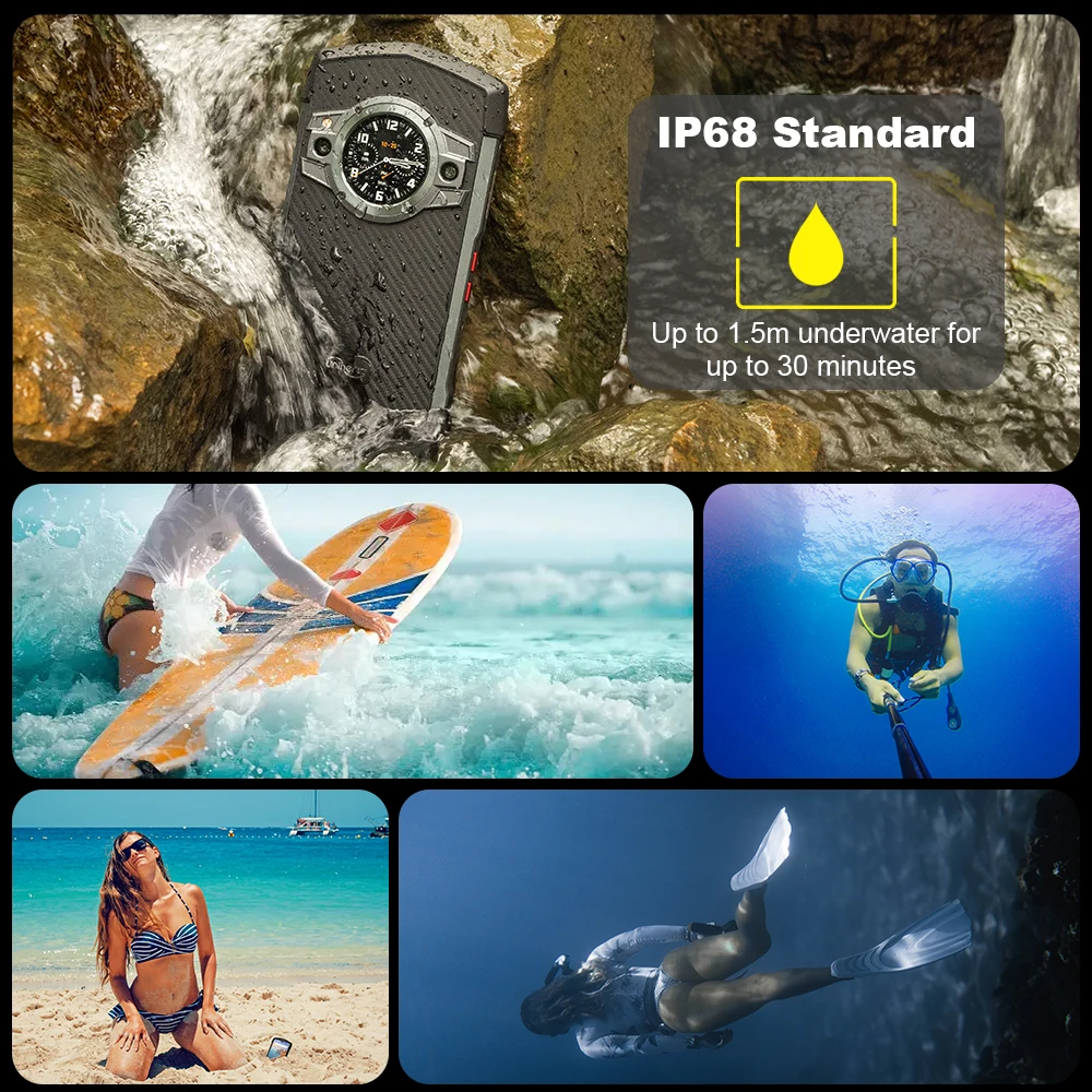 Unihertz Tick Tock 5G Rugged Waterproof Smartphone Android 8GB 128GB Octa Core 8MP 48MP Cellphone 6.3