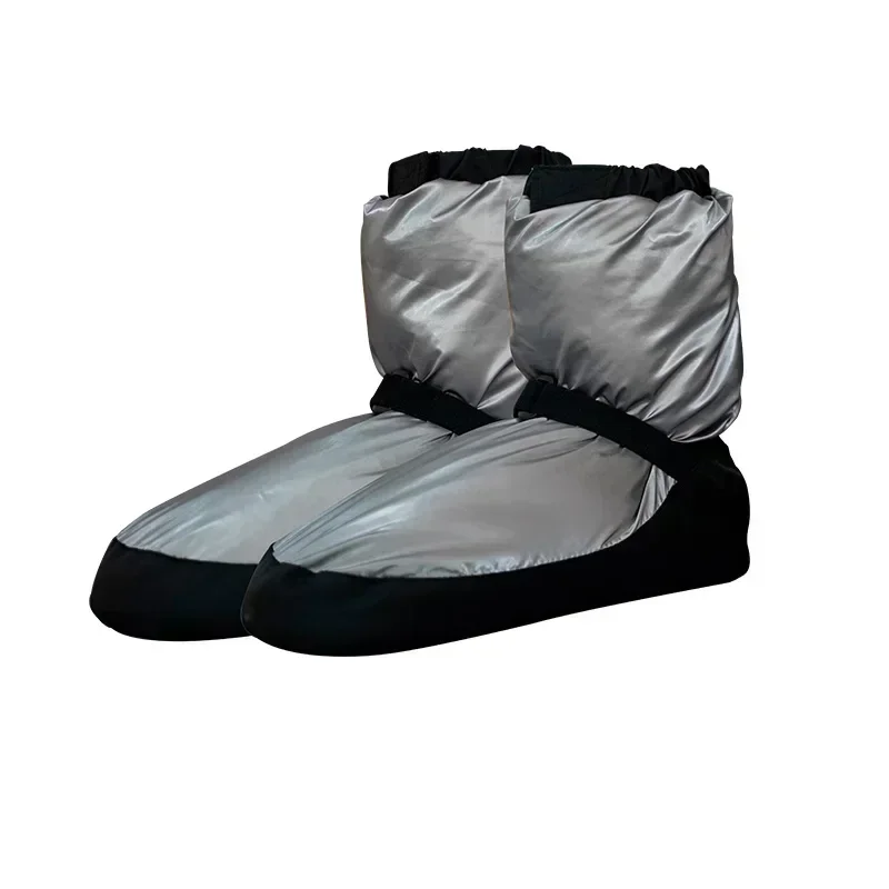 Женские пуховые ботинки разноцветные танцевальные из эластичного материала