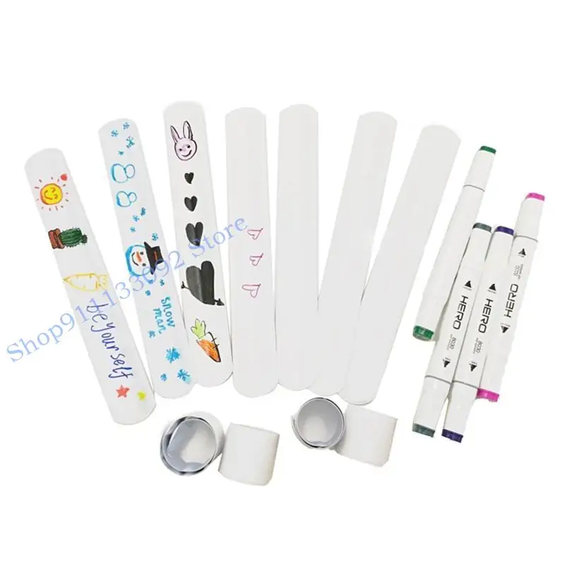 Фото H9ED 30PEECES/SET WHITE DIY BRACELETS BRACELETS BANDS BEDY PARTER BRACTE PAIN PAT RING BRACELES №1