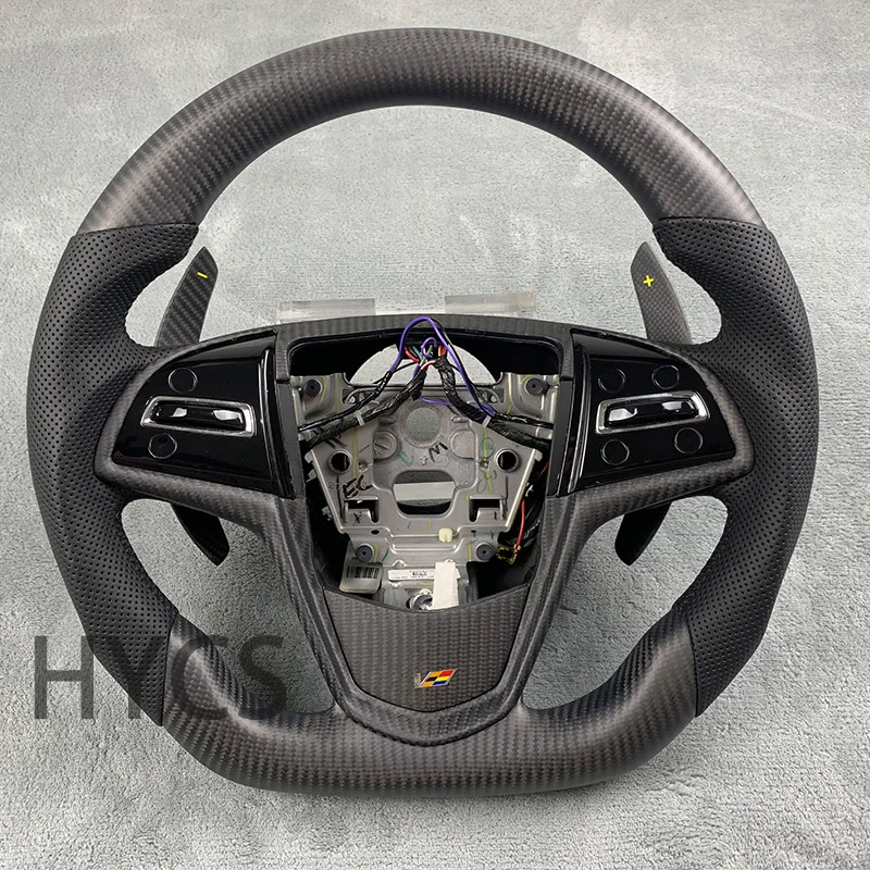 

Спортивное Рулевое колесо из углеродного волокна с плоским дном для Cadillac Atsl CT5 CT4 Upgrade XT4 XT5