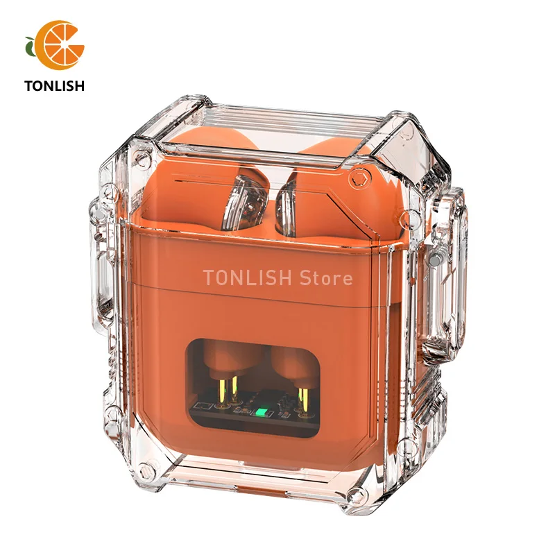 

TONLISH, прозрачные наушники-вкладыши, наушники с регулятором громкости и микрофоном, беспроводные наушники Bluetooth 5,3