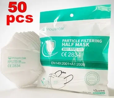 

10-50 шт./пакет, оригинальная маска для рта и лица FFP2, 6 слоев, CE 2384, сертификационный фильтр, пылезащитный мундштук, маски, защитная крышка для лица