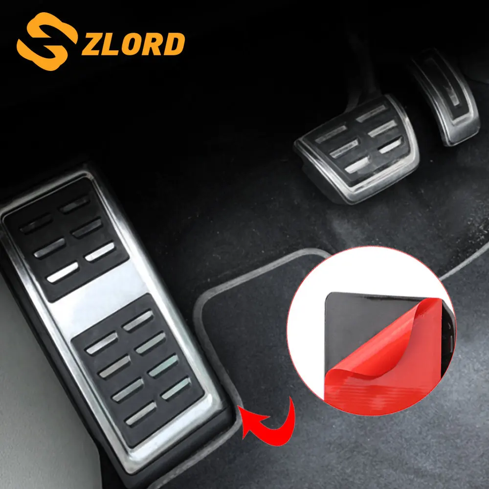 

Накладки на автомобильные педали Zlord из нержавеющей стали для Vw Seat Ateca 2016 - 2022 LHD, защитные накладки на газовый тормоз, аксессуары