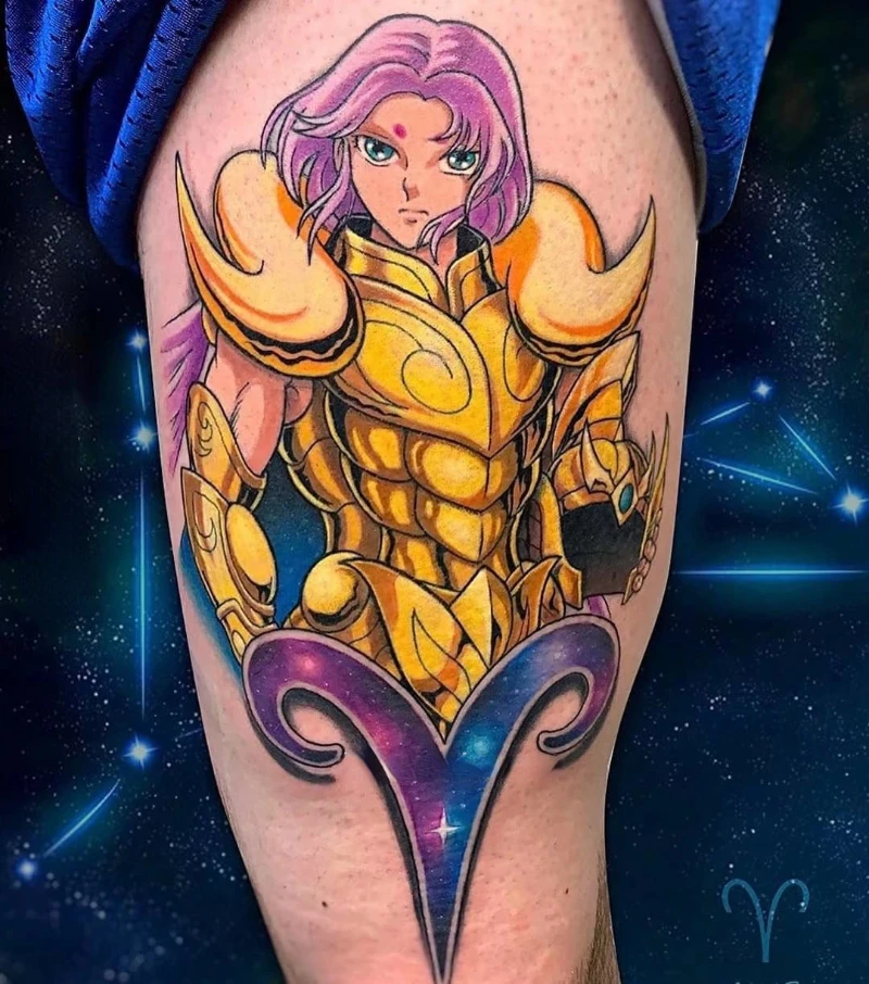

Anime Mu Temporary Fake Tattoo Sticker Waterproof Big Size Seiya Simulation Tatto Comics Arm Cartoon Cool Decals Tatoo for Man