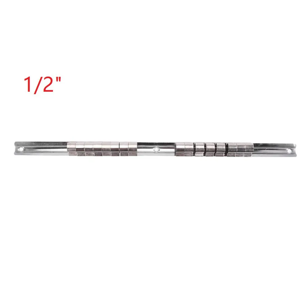 

High Quality Socket Clip Holder 1/4 3/8 1/2 16 Clips 400mm Garage Home