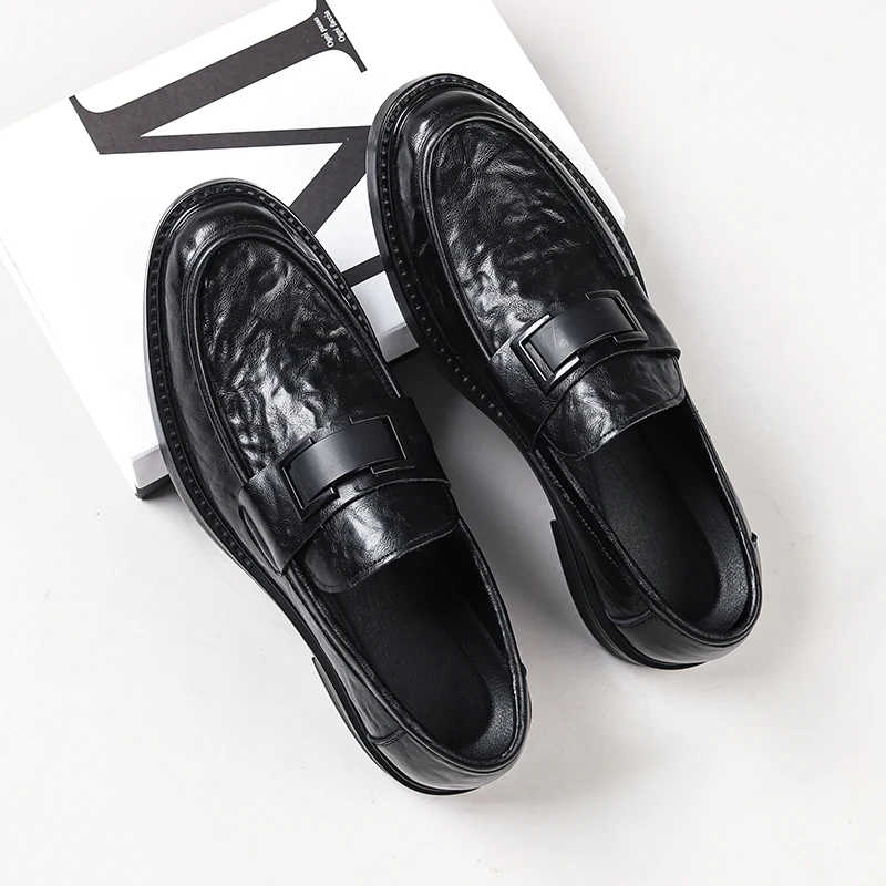 

Мужские Оригинальные кожаные туфли-оксфорды на шнуровке, деловые повседневные туфли дерби для мужчин
