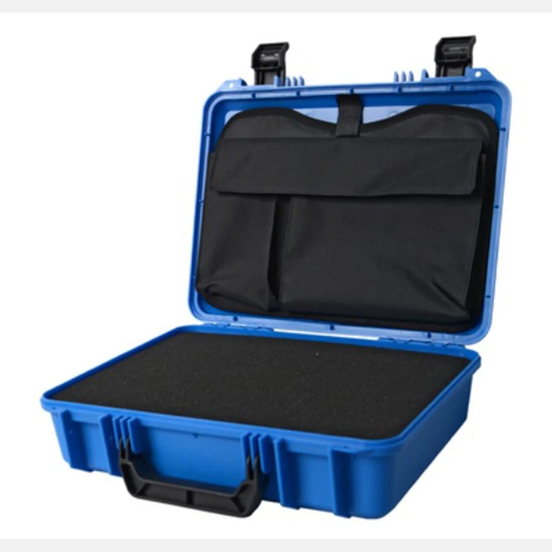 Plastic Portable Computer Storage Case Suitcase Hardware Toolbox Equipment Box With File Pocket and Pre-Cut Foam