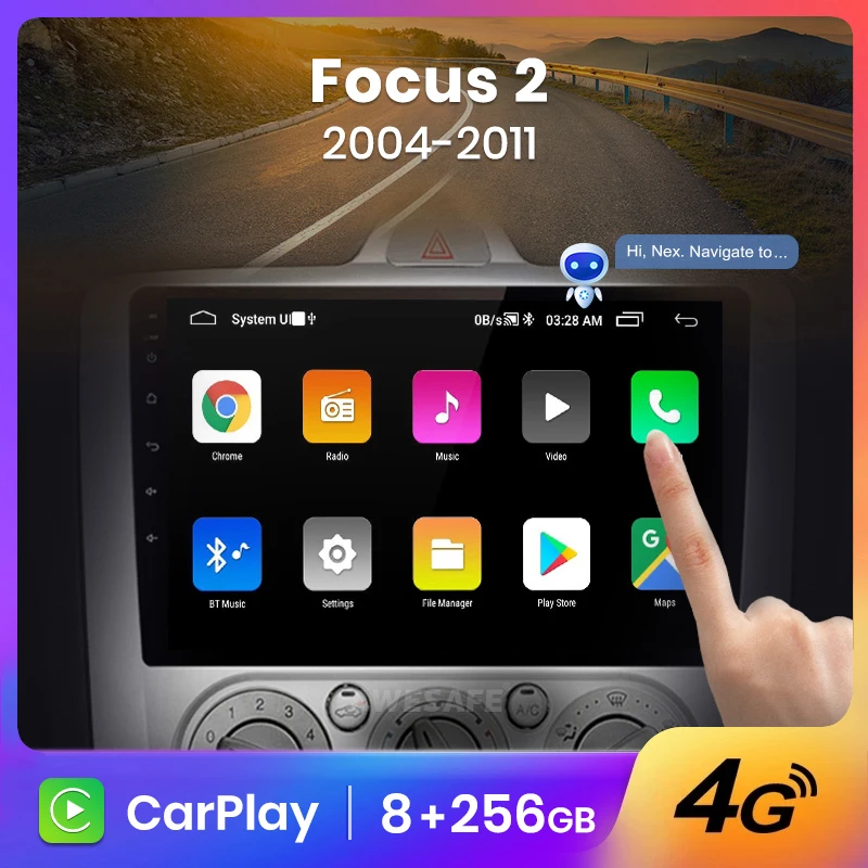 Автомагнитола AWESAFE PX9 для Ford Focus MK2 MK3 128-2009 ГГц android |