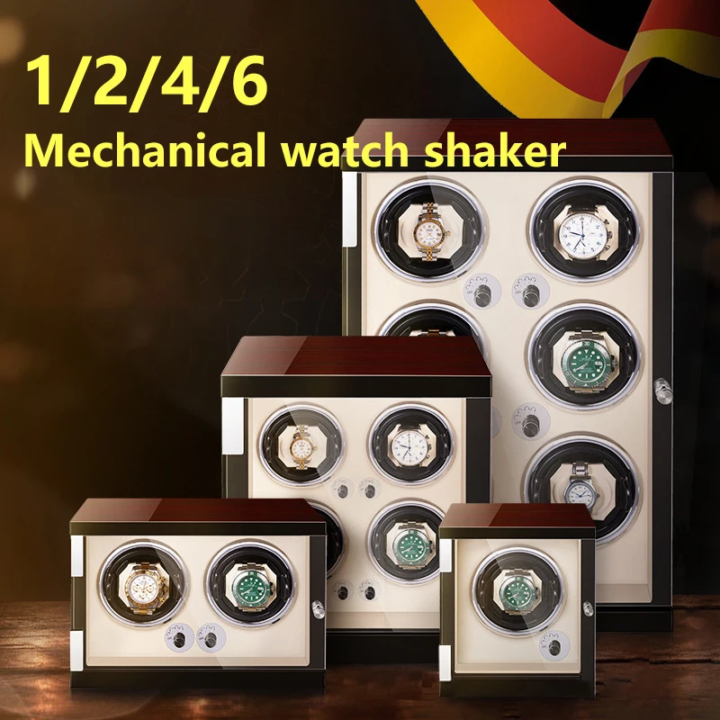 

1/2/4/6 Automatic Megger Watch Winder Wood Housing Wood Aroma Watches Winder Box for Home Automatic Store Wholesale Box