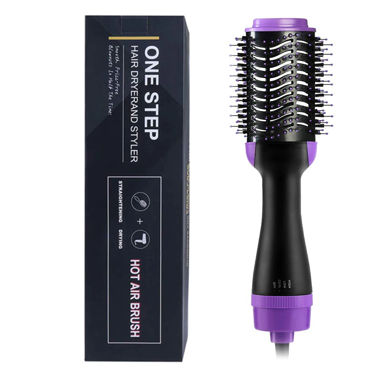 

1000w Hair Dryer Hot Air Brush Volumizer Hair Straightener Curler Comb Roller Electric Ion Blow Dryer Brush Hair Styling Tools