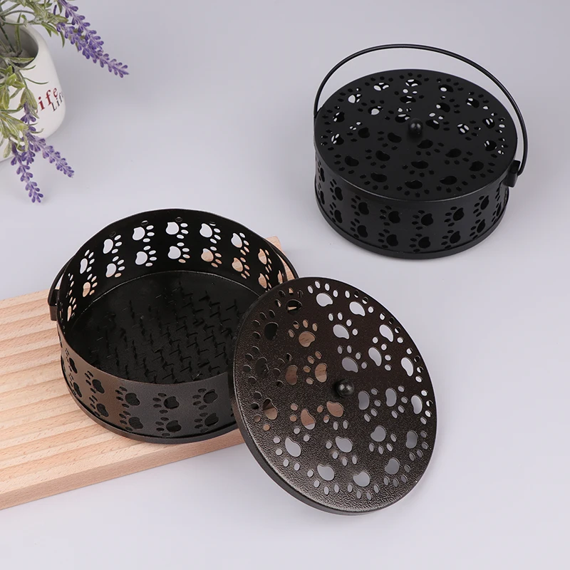 Портативный поддон для противомоскитной спирали с крышкой и ручкой домашний