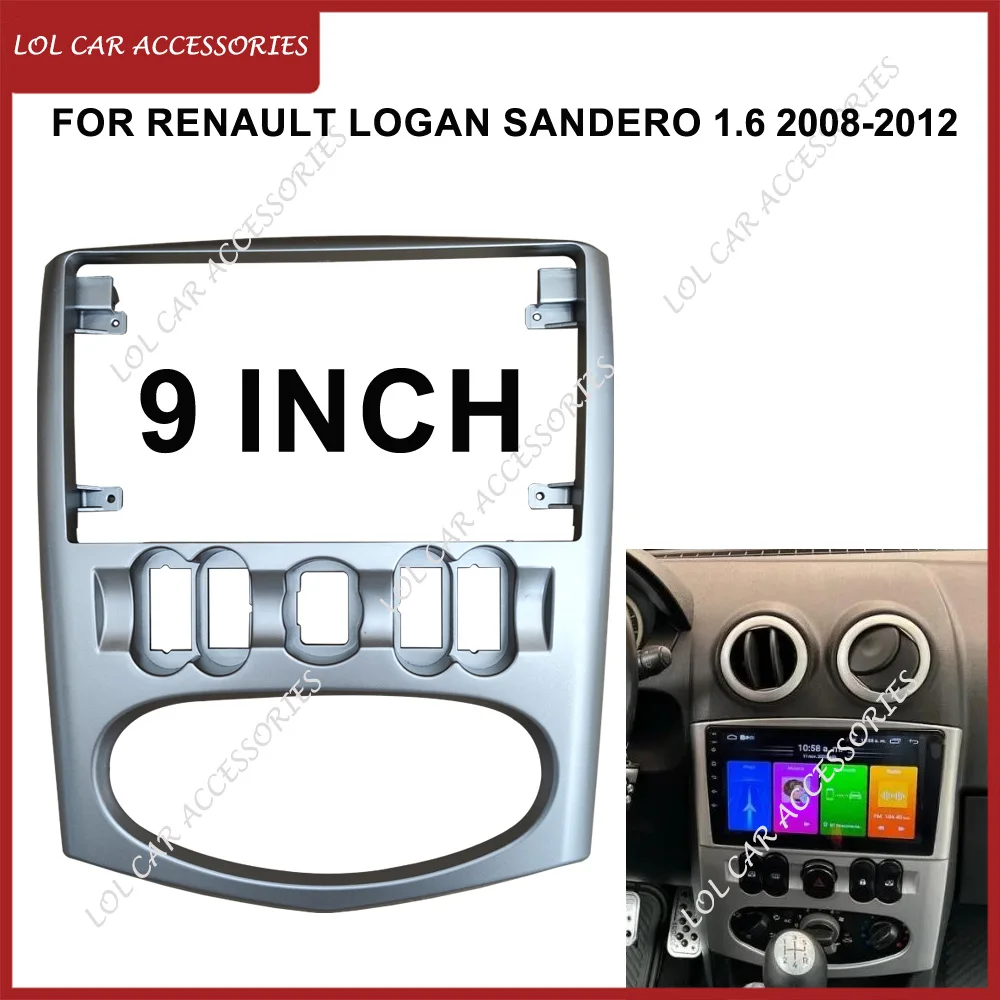 9-дюймовый автомобильный радиоприемник для Renault Logan Sandero 1.6 2008-2012 2Din головное