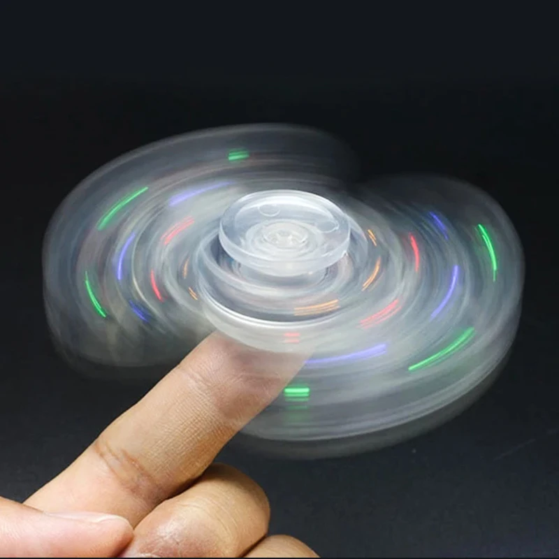 electronic diy kit Fingertip Gyro Light Fidget Finger Toy Hand Spinner   Durable Fingertip Gyro for Adults and Kids