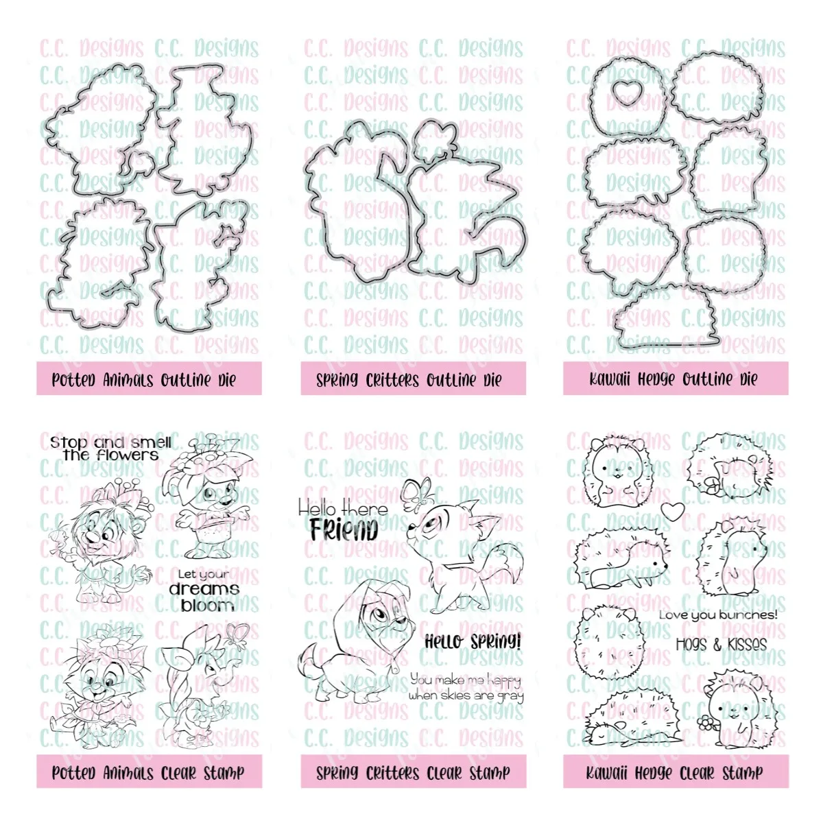 Купи Kawaii Hedge Animals Clear Stamps and Metal Cutting Dies Sets for Diy Craft Making Greeting Card Scrapbooking Decoration Molds за 125 рублей в магазине AliExpress