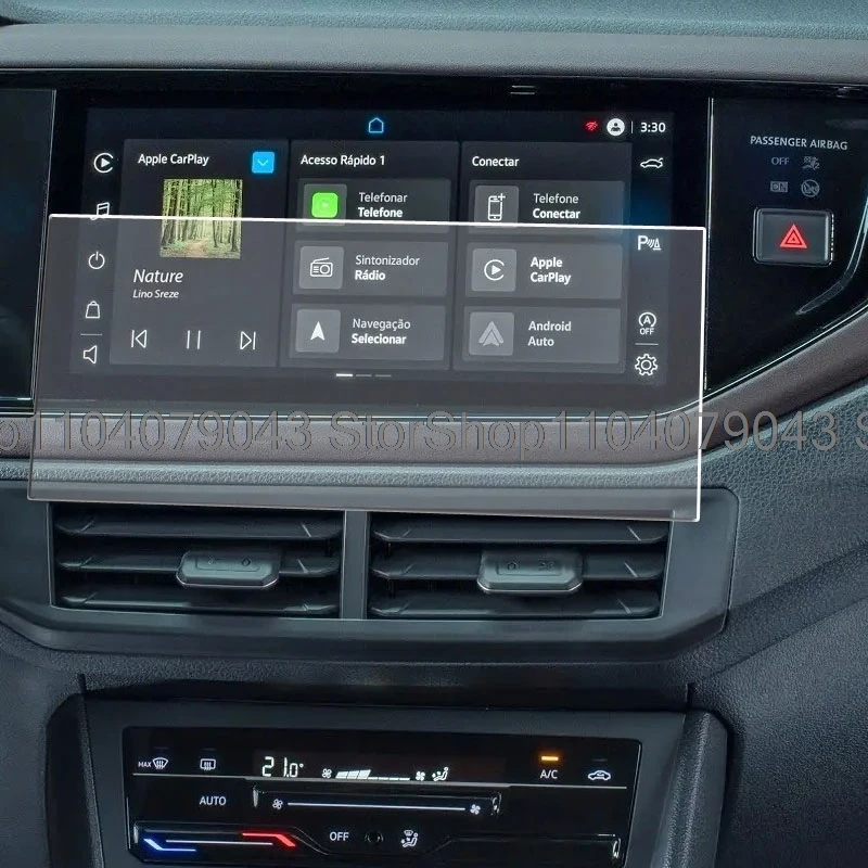 Фото Защитная пленка из закаленного стекла для VW Volkswagen Taos T-Cross 2022, 10,1-дюймовый автомобильный радиоприемник, GPS-навигация, аксессуары для интерьера №5