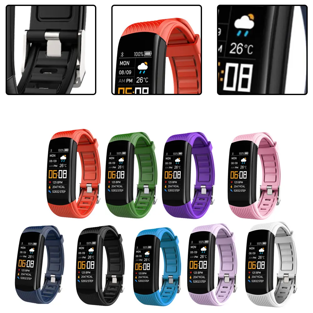 

Смарт-браслет C5S с поддержкой Bluetooth, пульсометром и тонометром