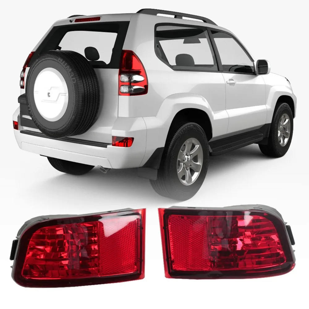 Фото Задний бамперный отражатель для TOYOTA Land Cruiser Prado 120 Series GRJ120 TRJ120 FJ120 2002-2009, крышка противотуманной фары, лампа в комплект не входит №1