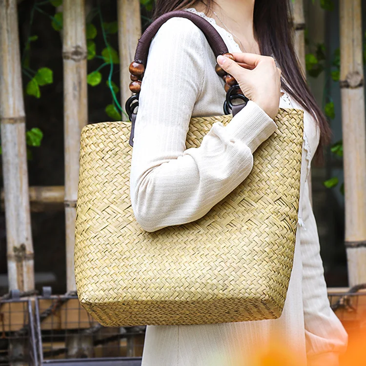 wa torebka damska torebki damskie 2024 nowa swobodna zachodnia modna tkana na ramię o dużej pojemności słomiana plażowa Tout tendencja
