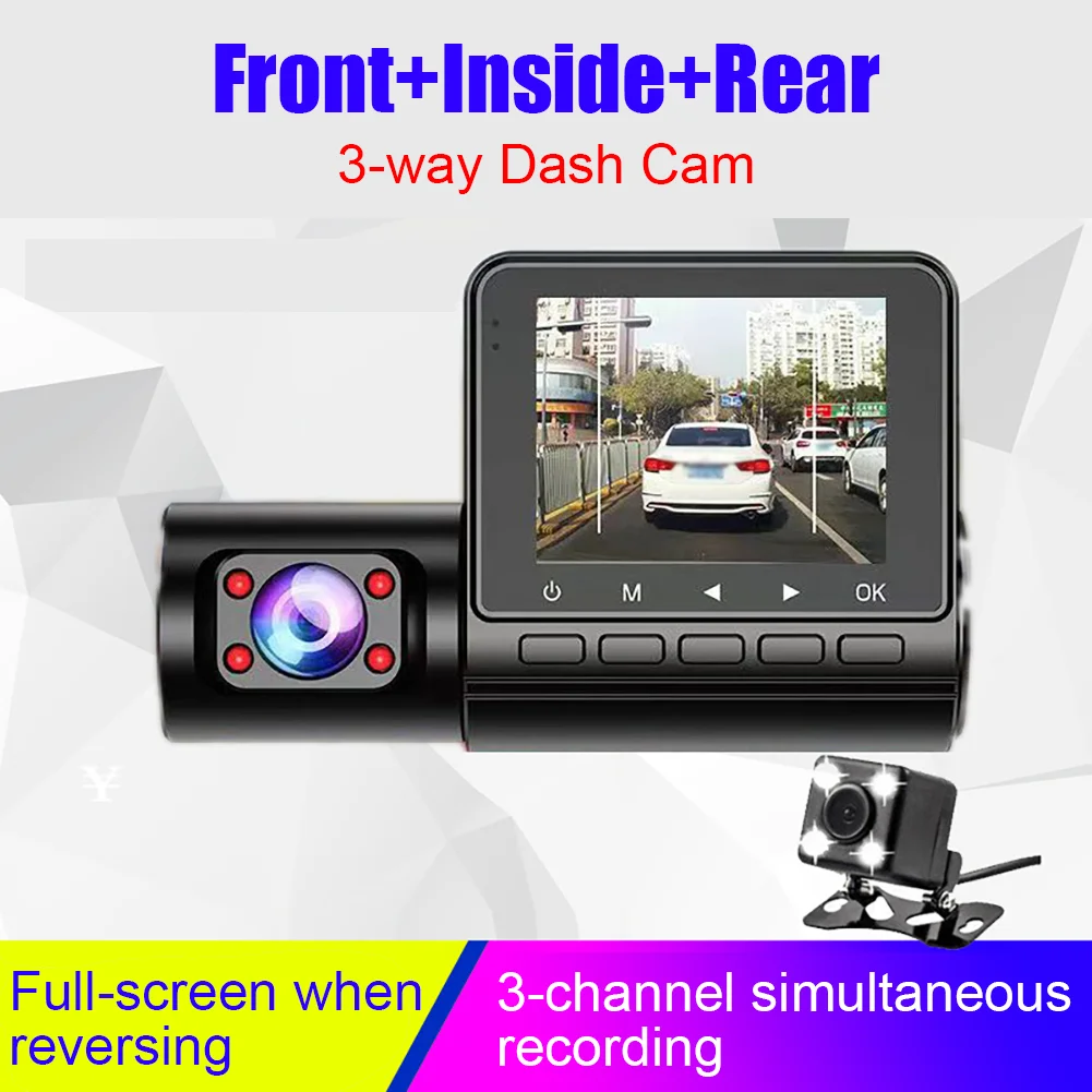 

Автомобильный видеорегистратор, зеркало заднего вида, 2,4 дюйма, 1080P IPS