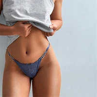 ladies sexy ring buckle strap half hips lace panties women low waist cotton crotch breathable lace ladies briefs panties women