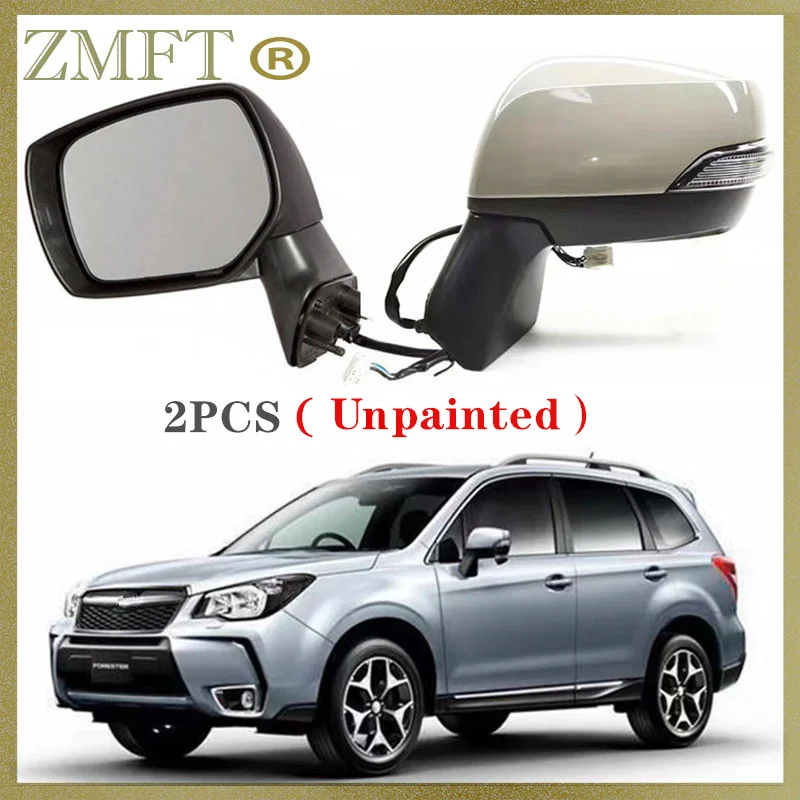 

2 шт. левое и правое зеркало заднего вида в сборе для Subaru Forester 2013 2014 2015 2016 2017 9pin светильник с подогревом и автоматическим складыванием