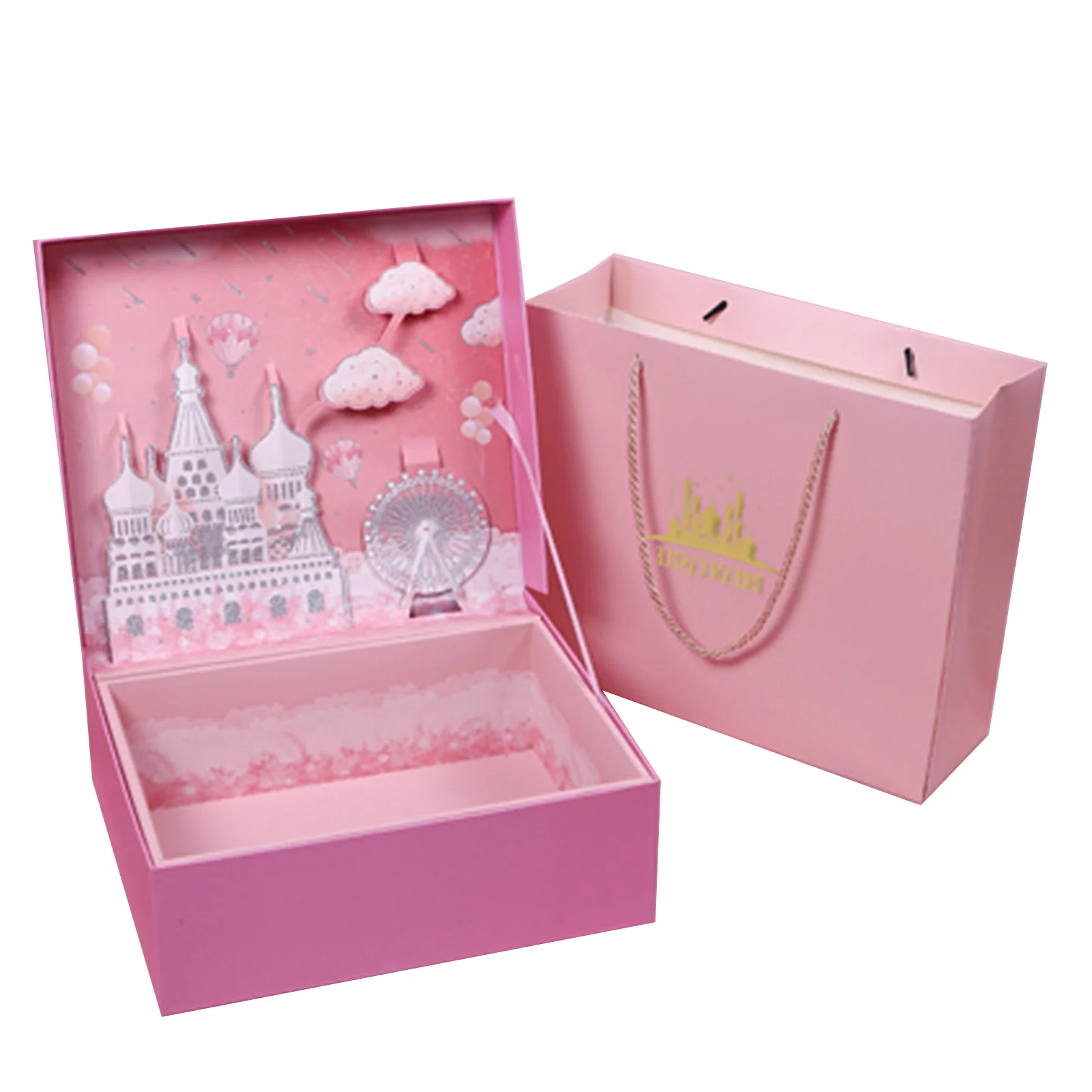 

Exquisite Pink Gift Box Candy Boxes Set Valentine's Day Gift Box Packaging Boxes For Flowers Gifts Jewelry Perfume
