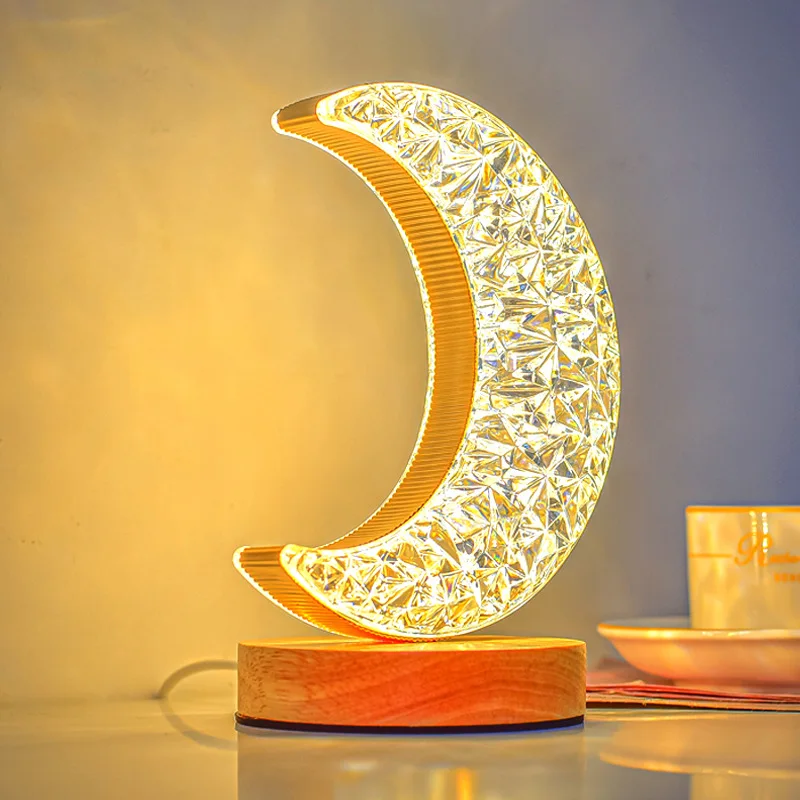 

Creative Literary Ornaments Decorative Table Lamp Bedroom Bedside Night Light Girl Heart Romantic Stars Moon Home Decoration